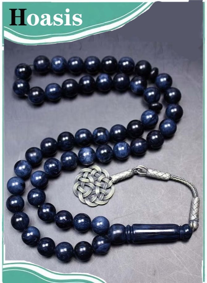 Hoasis Prayer Beads Tasbih – 10 mm 45 Beads High Quality Turquoise Worship Misbaha - Image 2